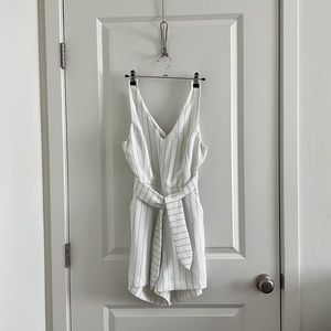 Aritzia Wilfred Romper - White / Stripes (6)